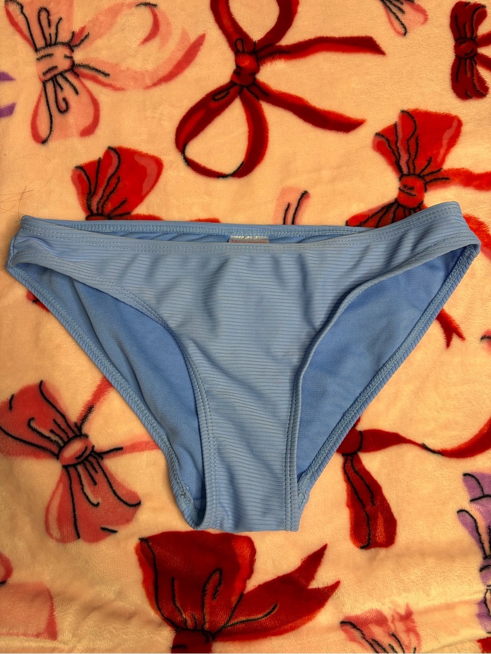 No Boundaries Light Blue Ribbed Women’s Bikini Bottoms